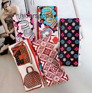 Desinger Brand Letters Print Bowknot Bags Scarves Accessories Silk Handle Gloves Wraps Muffler Wallet Purse Handbag Women Bag Paris Tote Luggage