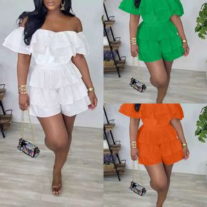 Women Casual Jumpsuit Designer Summer New Multi Layered Spliced Womens Jumpsuits Short Daily Outfit Clothing Solid Color