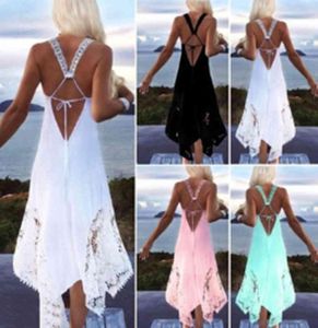 فستان الصيف 2021 Boheiman Maxi Long Sexy Sexy Sexyless Backless Party Vestidos Beach Holiday Sun بالإضافة إلى Size9857547