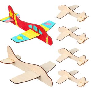 Aeronave Modle Stobok Diy Aeronaves de madeira em branco Pintura Kit de aeronaves de aeronaves de madeira de madeira