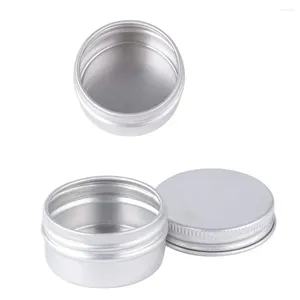 Storage Bottles 50PCS 5g 10g 15g Aluminum Box Can Jar Containers Screw Top Lid For DIY Salves Candles Spices Balms Skin Care Samples