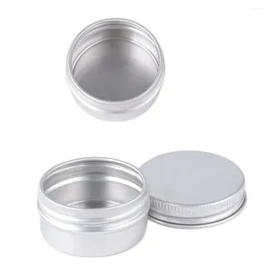 Speicherflaschen 50pcs 5g 10 g 15g Aluminium Box Dose Container Schraubendeckel für DIY -Salben Kerzen Gewürze Balms Hautpflegeproben