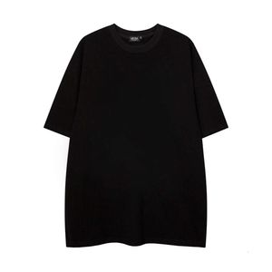 Camiseta de algodão masculina de houzhou masculino de manga curta de tamanho curto preto Men tops para adolescentes soltos de rua sólida casual m521 42