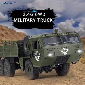 RC Caminhão Militar de 6w fora da estrada Militar Blindado Veículo Tactical Control Remoto Rock Crawler Caminhão de transporte de exército com barraca para todos os terrenos elétricos Kids Toys
