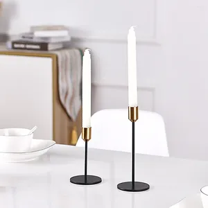 Candle Holders Chinese Style Metal Simple Golden Wedding Decoration Party Living Room Decor Home Candlestick