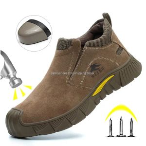 Svetsarnas säkerhetsskor Anti Smash Puncture Proof Work Safety Boots Men Kevlar Anti Shoes Bekväma slitstarka arbetsskor män