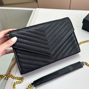 High Quality with Box Cassandre Matelasse Wallets Designer bags luxury Envelope Messenger bag Women Classic Wallet Crossbody Shoulder Bags Chain Purses 001