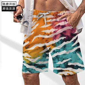 Nowe męskie spodnie plażowe 3D Digitalowe drukowane szorty szybkie suszenia letnie sukienki
