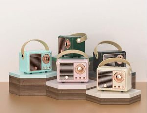 Retro mini trådlös Bluetooth -högtalare vintage dekor söt gammal modestil stereo bas händer högtalare för kök skrivbord sovrum kontor parti utomhus ny