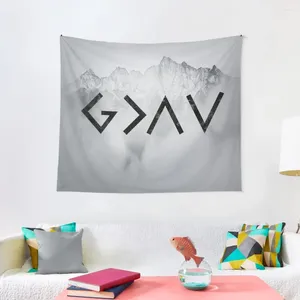 Tapestries Christian Quote - God Is Higher Than The Highs And Lows Tapestry Decorative Wall Home Supplies