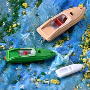 Conjunto de modelos 1 mini -pesca de barcos de pesca decoração Ocean World Mini Boat Pequeno veleiro aquário Decoração de veleiro Decoração de brinquedos S2452196