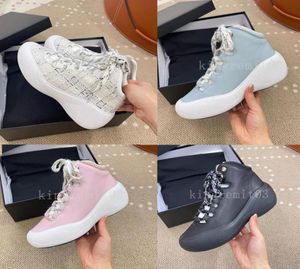 Designer Neige Boots Women Snow Boot Nonslip Soles Ski boot Genuine Leather Platform Bootss Chunky Bootie Laceup Motorcycle Boot9491269