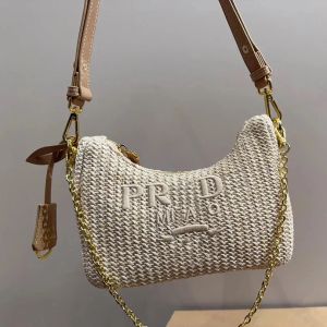 Designer bags Woman Straw Bags Nylon Luxury Handbags Hobos underarm bag summer Vacation bag capacity underarm bag Chain Purses Designer Crossbody Shoulder Bags