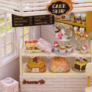 Cakery Doll House Mini DIY Маленький комплект, делая комнату, игрушки принцессы, домашняя спальня украшения с мебелью деревянными