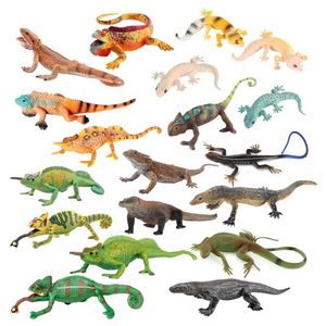 Novel Games Lizard Chameleon Iguana Morlock Animal Cartoon Characters Action Characters Plastic Djur Childrens Toys Games Childrens Gift Y240521