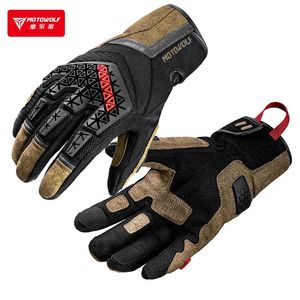 MotoWolf Summer Motocross Gloves Men Motor Motorcyclist Gloves дышащие сетчатые мотоциклетные перчатки для MTB Dirt Bike Riding 240521