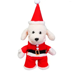 Hundkläder jul jultomten kläder husdjur valp klädskjorta med hatt för år Xmas outfit