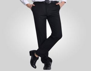 Holistyka twill bawełna płaskie biuro noszenie dżentelmen czarny mężczyzna garnitur spodnie męskie spodni biznesowy men39s ślub 6727330