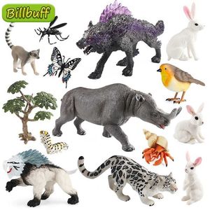 Jogos de novidade Novo Miniature Leopard Lion Dinosaur Modelo de dinossauro Realista Figuras de ação Figurina Zoo Brinquedo de educação fofo para crianças Presente Y240521