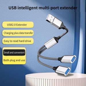 Multi USB to OTG 3/2 Port HUB Cable Splitter USB 2.0 Adapter Converter
