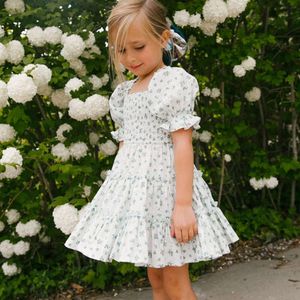 Kızlar için Kokulu Elbiseler Yaz 3 6 8 yıl gündelik tatil bohemia çiçek zarif doğum günü partisi prenses kız çocuk elbisesi
