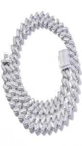 NEU DIGN 15 mM GLIND PLATTER DIAMOND Cuban Chain Bling Gestein aus Zirkon Hip Hop Halskette für MEN16666188