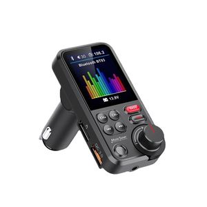2024 Bluetooth Car Wireless FM -Sender Radioadapter Aux QC3.0 Ladung Treble Bass Sound Music Player 1,8 