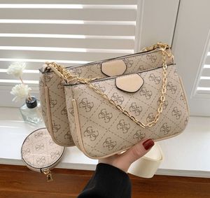 Luxury Tote Shoulder Bag Purse Designer Handbag Messager Bags Crossbody Totes pu leather Womens mini 3PCS/set coin purse Old Flower 23CM Damier 9913#