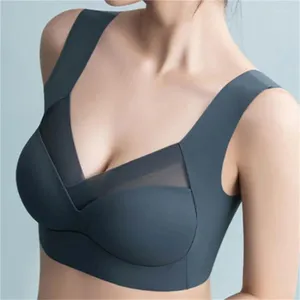 Бюстгальтеры Bras Women's Bra Большой размер бесшовные тонкие кружевные обертывание грудное белье с единой чашкой.