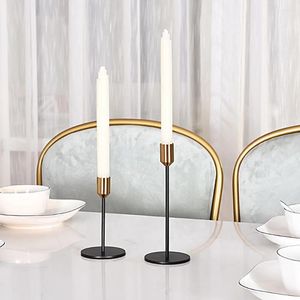 Candle Holders Light Luxury Metal Restaurant Wedding Candlestick Decoration Desktop Decor For Home Gift Party