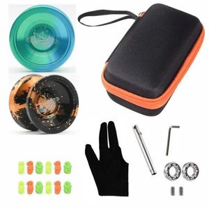 Yoyo eboyu alumínio responsivo sem resposta + brinquedo profissional com scrings de transporte extra acessórios H240522