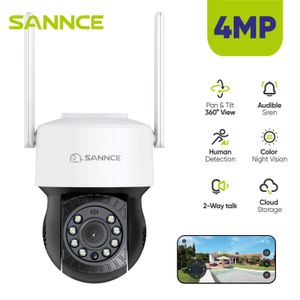 Wireless Camera-satser Sannce Smart Home Wireless Mini Camera 4MP Two-Way Voice Anpassade rörelseområden PT-kameror 3,6 mm lins utomhuskam J240518