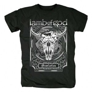 Lamb of God Heavy Mental Band T-shirt Mens 100% Cott Tshirt Summer Short Sleeve Graphic Tee-Shirt Haruku Streetwear T Shirts V9CU# 78