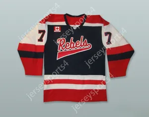 Custom MISSISSAUGA REBELS CANADA BLACK HOCKEY JERSEY Top Stitched S-M-L-XL-XXL-3XL-4XL-5XL-6XL