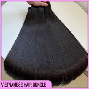 Grau 12a de alta qualidade de alta qualidade de trama dupla Extensões de cabelo vietnamita