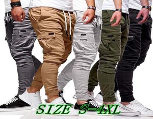 Men039S byxor Mens Autumn Thin Cotton Casual Trousers Skinny Joggger Cargo Fashion Hip Hop Streetwear Pockets Harem8099622