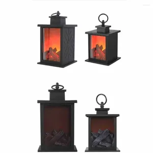 Table Lamps Flame Fireplace Wind Lamp Smart Touch Switch Simulation Charcoal Decoration Energy-saving Anti-leakage