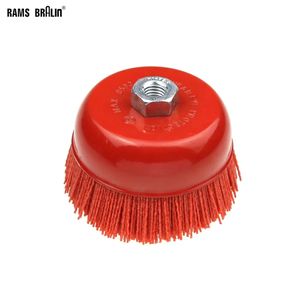 1 piece 115* M14 Cup Nylon Abrasive Brush Wheel P80 Pile Polymer-abrasive 4.5" Angle Grinder Tool