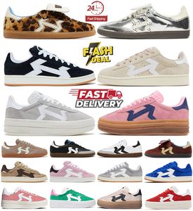 Designer casual skor vintage klassiska originaltränare grå gummi sneakers svart vit ljusrosa klart blå vegan og adimatisk plattform mid hög häl sneakers