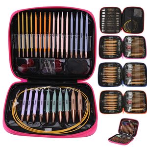 13/11 Pairs Crochet Hook Circular Knitting Needles Set with Case DIY Art Craft Weaving Sewing Stitches Tools 240521