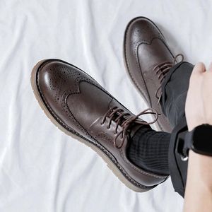 Casual Shoes S Comfort Mensed Mens Mens Oxford Cakfore Cake Leather Menty Fress Классическое ретро -стиль бизнес -бизнес формаль для мужчин