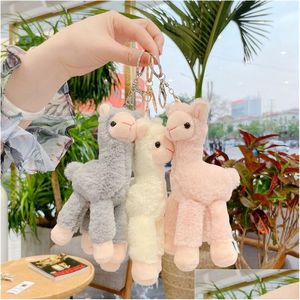 Andra festliga partier levererar ny söt härlig alpakka nyckelringar p leksak japanska alpacas mjuka fyllda får lama djurdockor nyckelchain do dhfqd