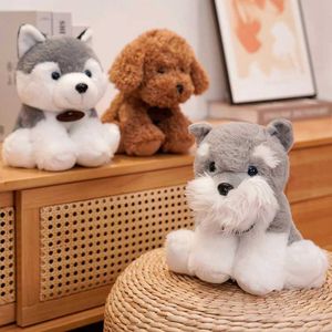 Stuffed Plush Animals Stuffed Dog Plush Toy Cute Simulation Pets Fluffy Baby Dolls Birthday Gifts For Children Teddy Labrador Schnauzer Husky Puppy Q240521