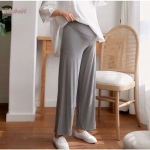 Outerwear with A Straight Drooping Feel New Maternity Clothing Pregnant Women's Wide Leg Pants for Spring and Autumn L2405