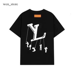 Louiseviution Shirt LVSE Treve Designer de camiseta de luxo de luxo de verão Tees de alta qualidade Tops para homens mulheres 3D letras monogramas 24sss camisetas camisetas asiáticas 528