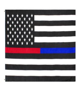 whole 3x5Fts American Thin Red And Blue Dual Line Flag for Police Officers Firefighters Responders8729412