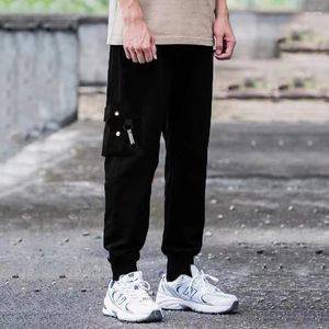 Men's Pants Workwear Sports Black Multi Pocket Loose Ankle Tie Trendy Casual Summer Sprint Long