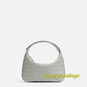 Mini Mini Wallace Bolsa Designer Bolsa de ombro Genuíno Bag Cosmético BOTEGAVENETA Intrecciato Terceiro Saco de Couro Altura13cm Width20cm Depth9.5cm E1AZ