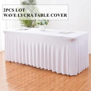 Table Cloth 2pcs Lot Wave Spandex Cover Banquet Tablecoth For Wedding Event Party Decoration