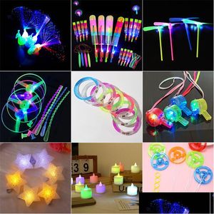 Other Event Party Supplies 10Pcs Led Light Up Bracelet Catapt Glow In The Dark Props Halloween Kids Gifts Festival Accessories Dro Dhltk